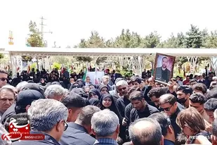 بدرقه پیکر شهید عارفی باحضور بسیجیان