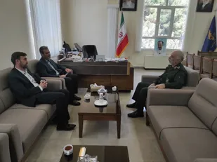 دیدار دکتر جمیری ریاست محترم سازمان بسیج هنرمندان با سردار ریحانی فرمانده سپاه حضرت نبی اکرم (ص) استان کرمانشاه