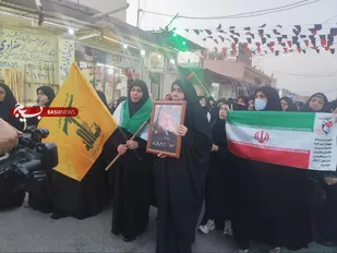 طوفان زینبیون در سوسنگرد / بانوان مجاهد با شعار "مرگ بر اسرائیل" حماسه&zwnj;ی عاشورا و مقاومت را زنده کردند