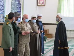 آئین تودیع و معارفه مسئول دفتر نمایندگی ولی فقیه در تیپ۳۶ سپاه انصارالمهدی(عج) برگزار شد+تصاوير