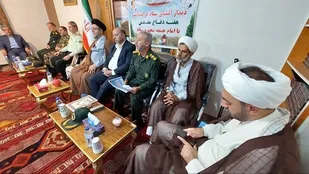 دیدار بسیجیان سپاه میانه با امام جمعه این شهر