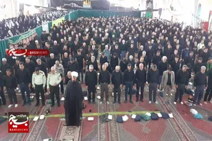 اقامه نماز ظهر عاشورا در بهار برگزار شد