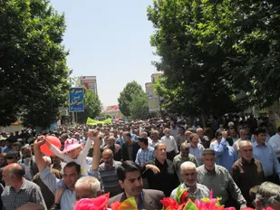 راهپیمایی روز قدس در اسدآباد به روایت تصویر