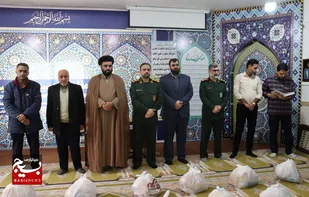 توزیع ۱۰۰ بسته معیشتی ویژه شب یلدا میان نیازمندان شهرستان سیمرغ توسط سپاه شهرستان سیمرغ