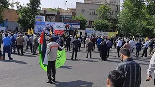 مراسم خودجوش روز جهانی قدس در میدان فلسطین