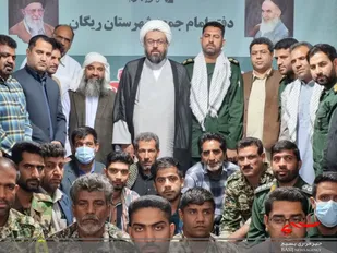 دیدار فرمانده سپاه ریگان و امام جمعه هل تسنن ریگان با امام جمعه ریگان