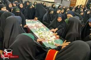 استقبال از پیکر مطهر شهدای گمنام در حسینیه حضرت ابوالفضل (ع) بهار
