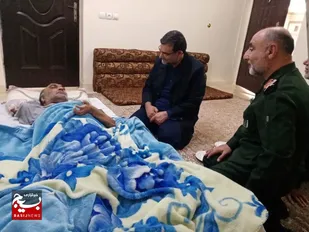 دیدار سردار تنگسیری با جانباز ۷۰ درصد دفاع مقدس