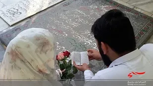 مراسم عقد بسیجی حقوقدان در گلزار شهدای قم