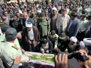 تشیع پیکر شهید "مهدی هادی" در سلطانیه+تصاویر