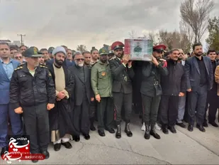تشییع باشکوه شهید مدافع امنیت، مهران پیری تاج&zwnj;امیر در دلفان