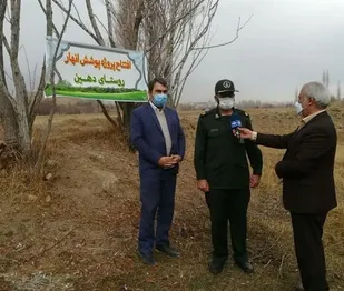 افتتاح پروژه پوشش انهار روستای دهین شهرستان فیروزکوه