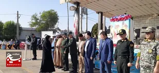 برگزاری صبحگاه مشترک با حضورمسئولین، فرماندهان نظامی و انتظامی در فرماندهی انتظامی بهبهان