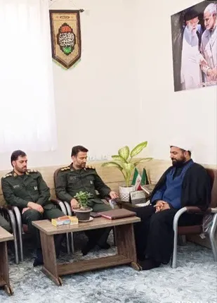 دیدار نوروزی فرمانده سپاه شهرستان کوهبنان با امام جمعه
