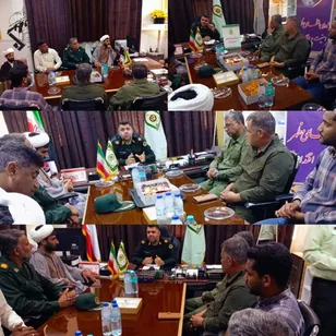 دیدار فرمانده حوزه مقاومت بسیج شهری صاحب الزامان قشم با رئیس کلانتری 11 جانبازان به مناسبت هفته نیروی انتظامی