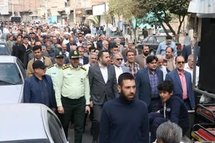 راهپیمایی حمایت از مردم مظلوم غزه در شهرستان قدس