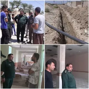 بازدید فرمانده سپاه شادگان از پروژه های عمرانی در شادگان