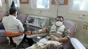 عشایر بسیجی کرمانشاه خون اهدا کردند