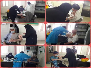 خدمت رسانی بسیج به واکسیناسیون سالخوردگان