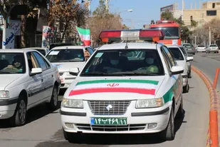 راهپیمایی خودرویی و موتوری در شهرستان خاتم