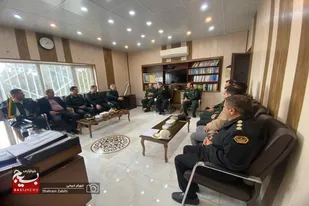 دیدار فرمانده انتظامی با فرمانده سپاه ناحیه ملایر به مناسبت هفته بسیج