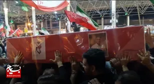 برگزاری مراسم وداع با شهید مدافع وطن قربانعلی کشکولی در بندر ماهشهر