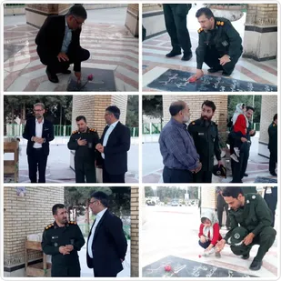 گلباران مزار شهدای گمنام شهرستان پیشوا
