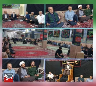 طنین لبیک یا حسین (ع) با اهتزار پرچم محرم عزای حسینی در شهرزهره بندرهندیجان