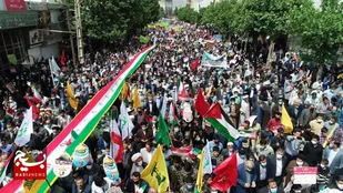 ۲۵۰ نقطه از خراسان رضوی شاهد حضور پرشور مردم در راهپیمایی روز قدس است