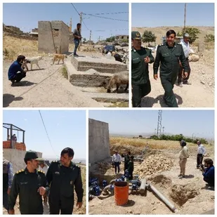 بازدید جانشین فرمانده سپاه جوادالائمه(ع) استان خراسان شمالی از پروژه های آبرسانی شهرستان بجنورد