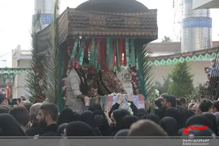 عباس آباد به احترام علمدار حرم تمام قد ایستاد