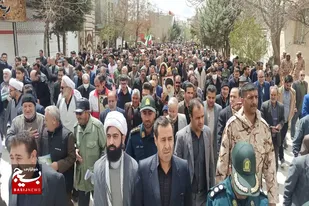 جلوه&zwnj;هایی از شکوه مردم رزن در راهپیمایی روز قدس