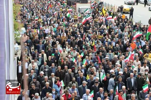 برگزاری راهپیمایی روز جهانی قدس در شهرستان ساوجبلاغ+ تصاویر