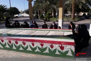 برگزاری مراسم غبارروبی و عطرافشانی گلزار شهدای گمنام در شهرستان ایرانشهر