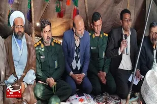 برپایی میز خدمت جهادی در مناطق عشایری شهرستان هامون به مناسبت دهه فجر