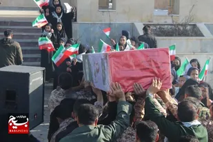 بدرقه باشکوه شهید امنیت با حضور مردم فارسان