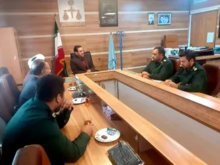 دیدار فرمانده سپاه شهرستان رازوجرگلان با رئیس دادگستری شهرستان