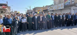 چهل و ششمین راهپیمایی ۲۲ بهمن در گتوند برگزار شد(فیلم)