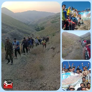 صعود کوهنوردان منتخب بسیجی استان به قله قوچان