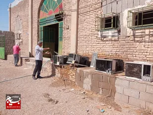 رزمایش تعمیر وسرویس کولرگازی توسط جهادگران درشوشتر