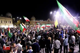 تجمع مردم همدان در حمایت از حمله موشکی &nbsp;به سرزمین های اشغالی