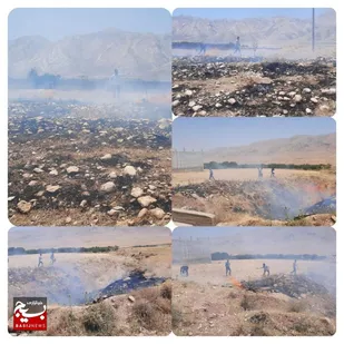 جلوگیری از آتش سوزی مراتع با حضور به موقع بسبجیان