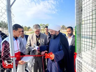 پنجمین چمن مصنوعی کاشمر در قالب طرح شهید سلیمانی افتتاح شد