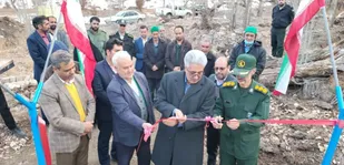 استخر ذخیره آب روستای کلاته ملا شهرستان درمیان همزمان با دهه مبارک فجر افتتاح شد
