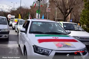 راهپیمایی خودرویی ۲۲ بهمن در همدان