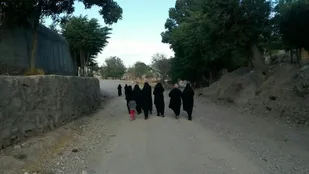 پیاده روی بسیجیان روستای افتر
