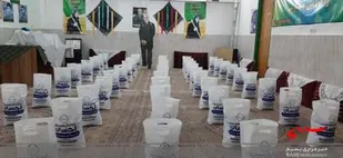 تهیه ۵۰ بسته معیشتی به همت بسیجیان سرخه