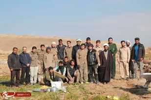 گروه جهادی ( کاروان نوکری) از طلاب و روحانیون در دهستان میغان