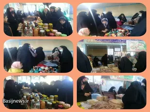 افتتاح نمایشگاه اقتصاد مقاومتی فروش محصولات خانگی و دستی توسط بانوان بسیجی