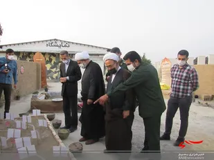 بازدید مسئول دفتر نمایندگی ولی فقیه در سپاه کربلا از نمایشگاه چهل سالگی دفاع مقدس